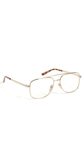 Gucci Gucci GG2223O Aviator Glasses GOLD-GOLD-TRANSPARENT One