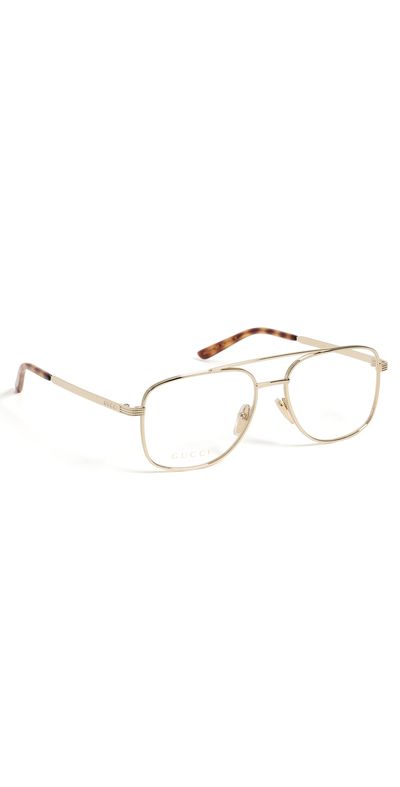 Gucci Gucci GG2223O Aviator Glasses GOLD-GOLD-TRANSPARENT One