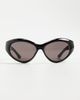 Gucci Gucci GG2269S Generation Gucci Cat Eye Frame Sunglasses Black-Black-Grey One - 3