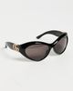 Gucci Gucci GG2269S Generation Gucci Cat Eye Frame Sunglasses Black-Black-Grey One - 4