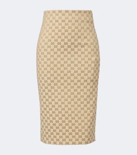 Gucci Gucci GG canvas cotton-blend pencil skirt
