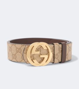 Gucci Gucci GG canvas reversible belt
