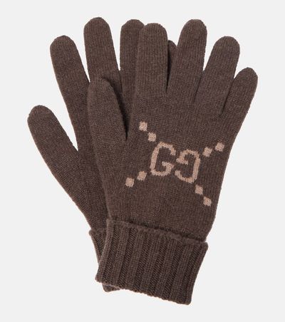 Gucci Gucci GG cashmere jacquard gloves