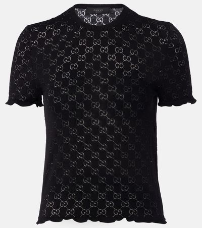 Gucci Gucci GG cotton-blend devoré T-shirt