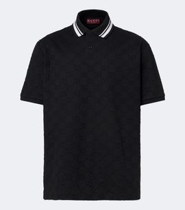 Gucci Gucci GG cotton-blend piqué polo shirt