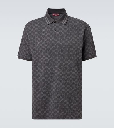 Gucci Gucci GG cotton piqué jacquard polo shirt