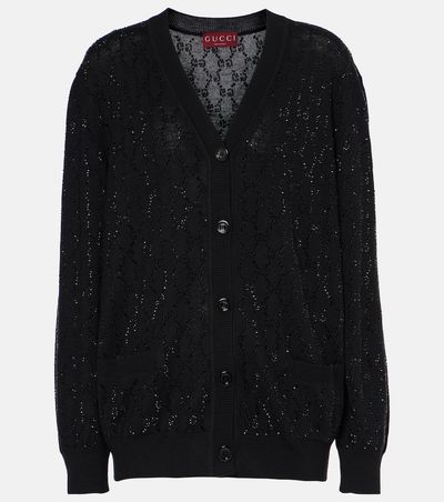 Gucci Gucci GG Crystal wool cardigan