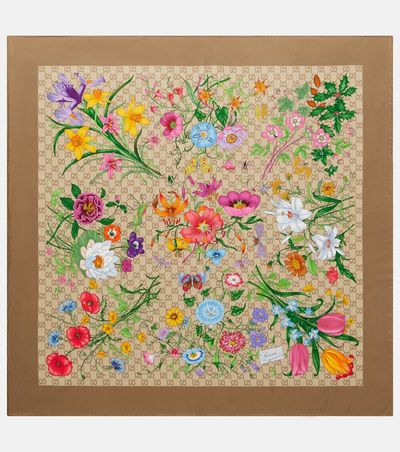 Gucci Gucci GG Gucci Flora silk twill scarf