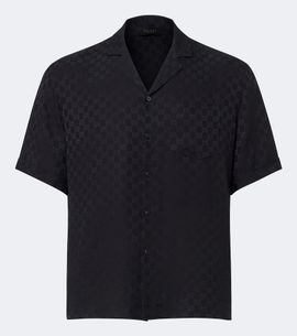 Gucci Gucci GG jacquard silk bowling shirt