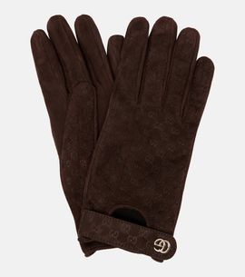 Gucci Gucci GG jacquard suede gloves