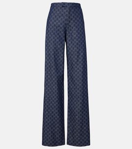 Gucci Gucci GG jacquard wide-leg jeans