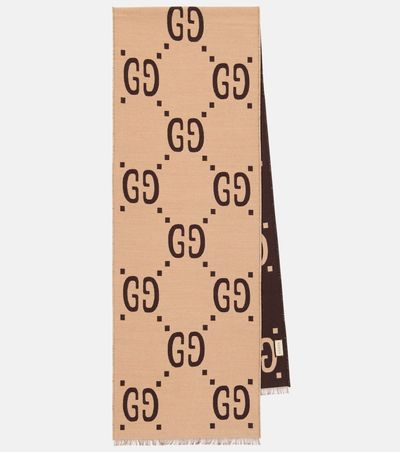 Gucci Gucci GG jacquard wool and silk scarf
