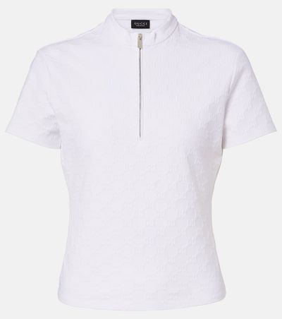 Gucci Gucci GG jersey jacquard half-zip top