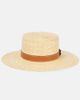 Gucci Gucci GG leather-trimmed straw boater hat - 1