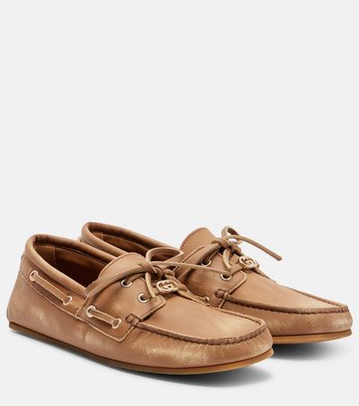 Gucci Gucci GG leather boat shoes