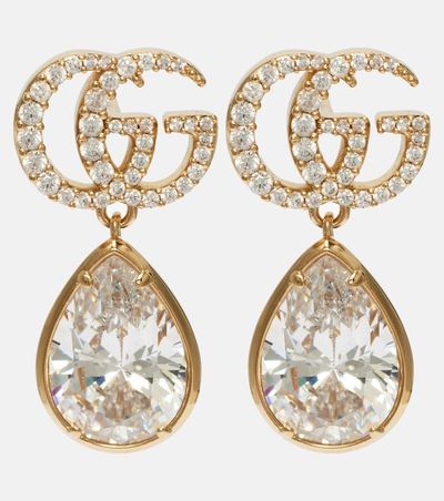 Gucci Gucci GG Marmont crystal-embellished drop earrings