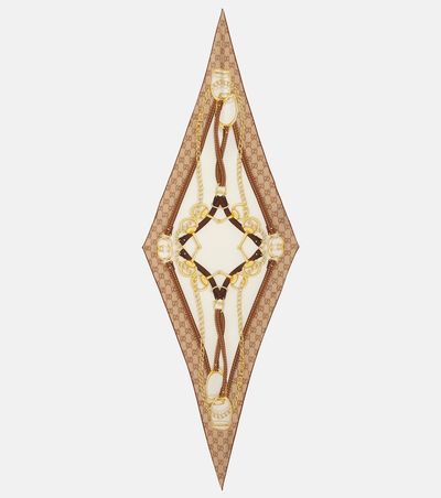 Gucci Gucci GG printed reversible silk twill scarf