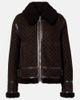 Gucci Gucci GG shearling-trimmed leather jacket - 1