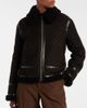 Gucci Gucci GG shearling-trimmed leather jacket - 6