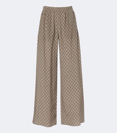 Gucci Gucci GG silk crêpe de chine palazzo pants