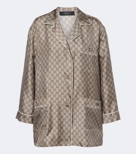 Gucci Gucci GG silk twill pajama shirt