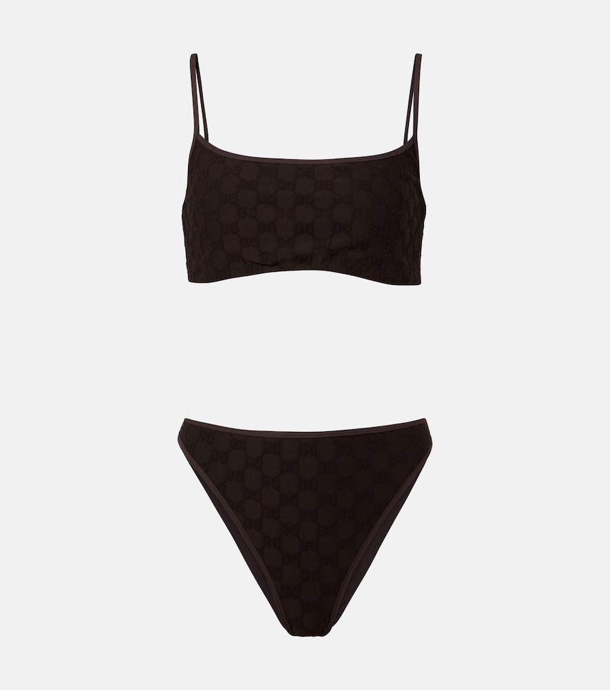 Gucci Gucci GG terry-trimmed jersey bikini