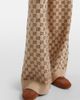 Gucci Gucci GG wool and cashmere-blend wide-leg pants - 5