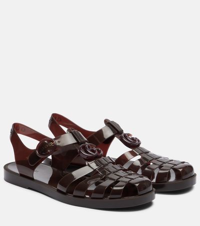 Gucci Gucci Glossy Double G fisherman sandals