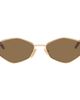 Gucci Gucci Gold Geometric-Frame Sunglasses - 1
