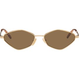 Gucci Gucci Gold Geometric-Frame Sunglasses