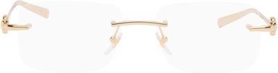 Gucci Gucci Gold Horsebit Top Bar Glasses