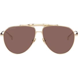 Gucci Gucci Gold Pilot Sunglasses
