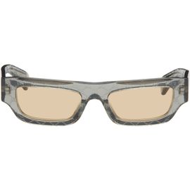 Gucci Gucci Gray Rectangular Logo Sunglasses