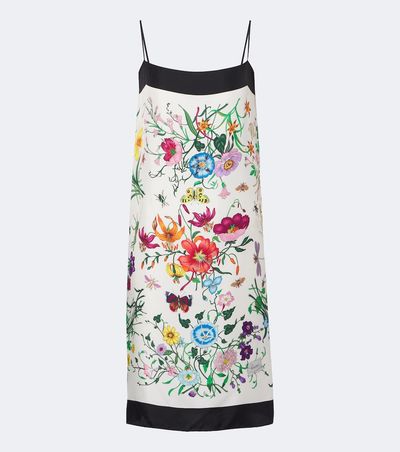 Gucci Gucci Gucci Flora silk twill minidress