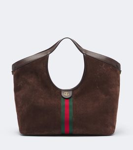 Gucci Gucci Gucci Giglio Large suede tote bag