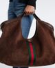 Gucci Gucci Gucci Giglio Large suede tote bag - 7