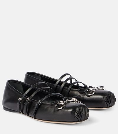 Gucci Gucci Gucci Horsebit leather ballet flats