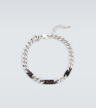 Gucci Gucci Gucci Interlocking sterling silver chain bracelet