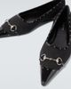 Gucci Gucci Horsebit GG Canvas studded flats - 3