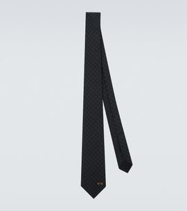 Gucci Gucci Horsebit GG silk twill jacquard tie