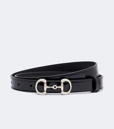Gucci Gucci Horsebit patent leather belt
