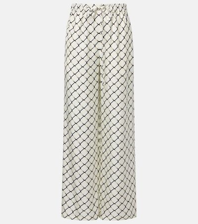 Gucci Gucci Horsebit silk twill wide-leg pants