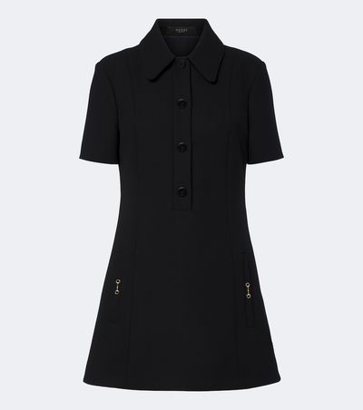 Gucci Gucci Horsebit wool crêpe polo dress