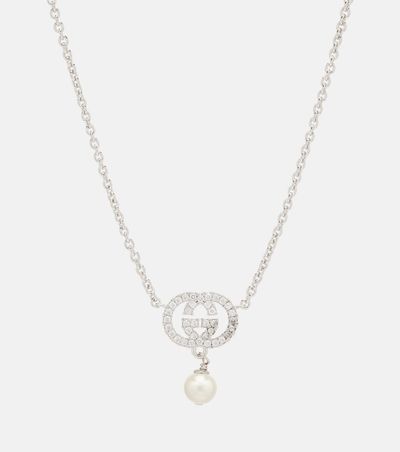 Gucci Gucci Interlocking G embellished pendant necklace