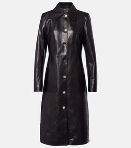 Gucci Gucci Interlocking G leather coat