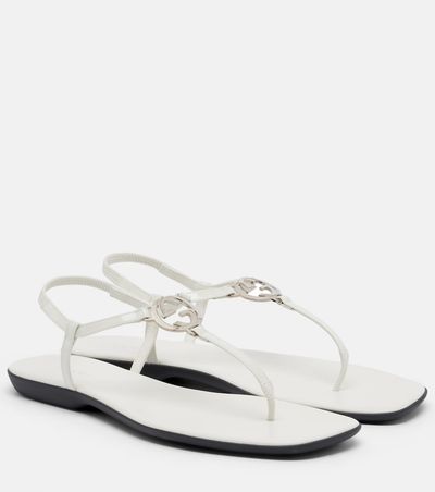 Gucci Gucci Interlocking G leather patent thong sandals