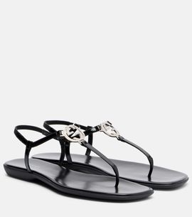 Gucci Gucci Interlocking G patent leather thong sandals