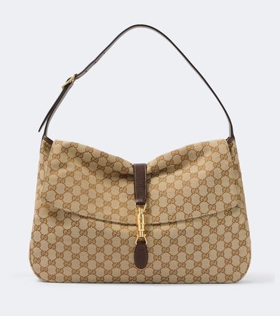 Gucci Gucci Jackie Flap Large GG canvas shoulder bag