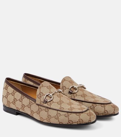 Gucci Gucci Jordaan Horsebit GG canvas loafers