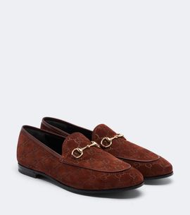 Gucci Gucci Jordaan Horsebit GG suede loafers